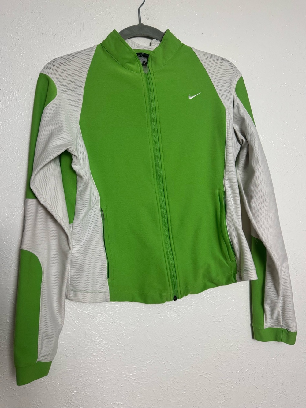 NIKE Bright Green & White Running Jacket